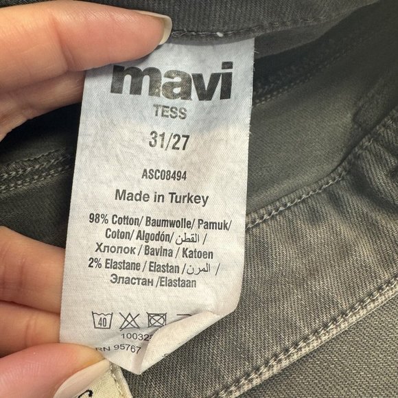Mavi Jeans Co Tess Gray Denim Mid Rise Skinny Jeans Size 31 fits like a 10 - Picture 7 of 8
